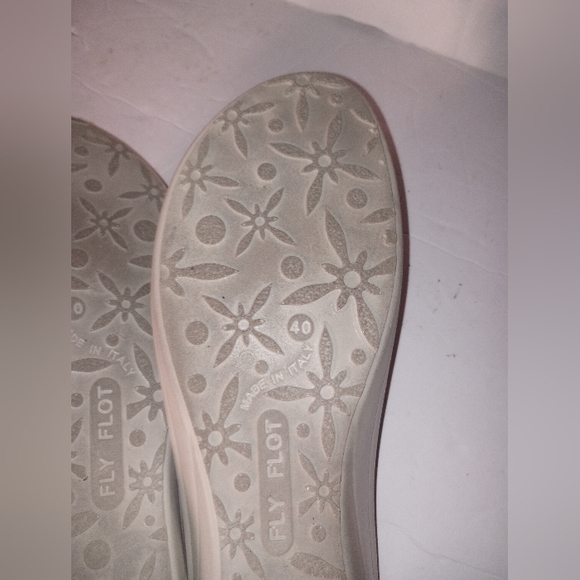 Fly Flot Navy Blue Mesh Fabric Slide Wedge Anatomic Sandal - Women's 9 - Picture 8 of 9